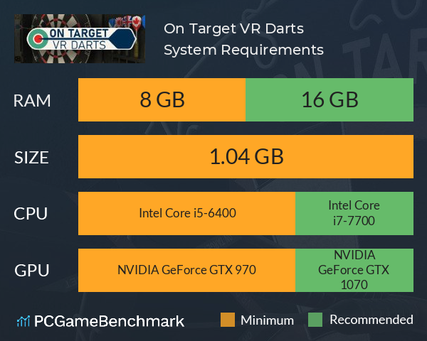 On Target VR Darts System Requirements PC Graph - Can I Run On Target VR Darts