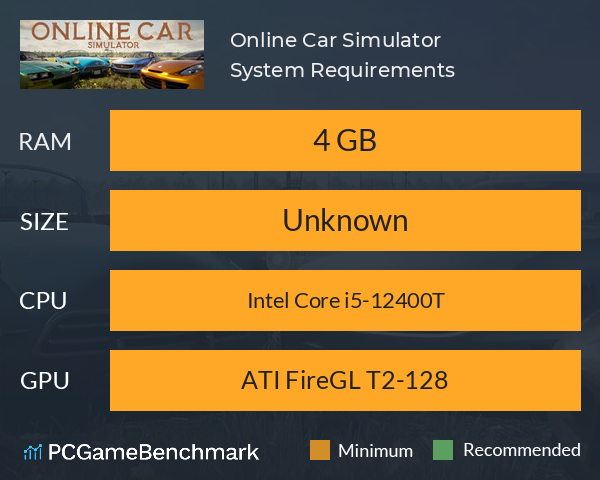 Online Car Simulator System Requirements PC Graph - Can I Run Online Car Simulator