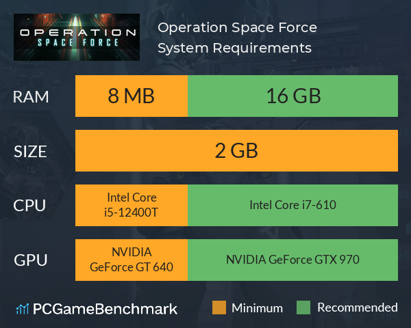 Operation Space Force System Requirements PC Graph - Can I Run Operation Space Force Operation Space Force System Requirements PC Graph - Can I Run Operation Space Force