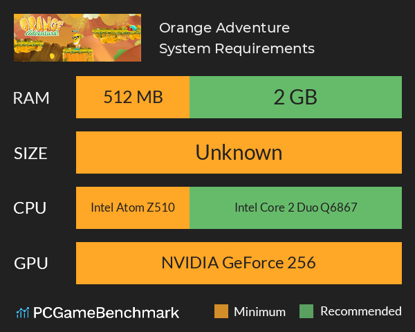 Orange Adventure System Requirements PC Graph - Can I Run Orange Adventure Orange Adventure System Requirements PC Graph - Can I Run Orange Adventure