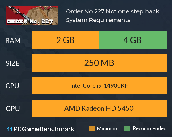 Order No. 227: Not one step back! System Requirements PC Graph - Can I Run Order No. 227: Not one step back! Order No. 227: Not one step back! System Requirements PC Graph - Can I Run Order No. 227: Not one step back!