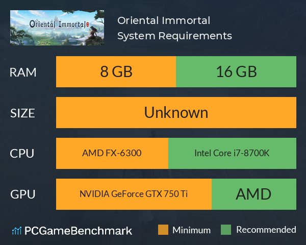 Oriental Immortal System Requirements PC Graph - Can I Run Oriental Immortal Oriental Immortal System Requirements PC Graph - Can I Run Oriental Immortal