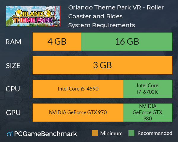 Orlando Theme Park VR - Roller Coaster and Rides System Requirements PC Graph - Can I Run Orlando Theme Park VR - Roller Coaster and Rides