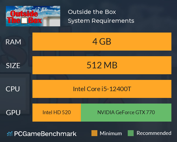 Outside the Box System Requirements PC Graph - Can I Run Outside the Box Outside the Box System Requirements PC Graph - Can I Run Outside the Box