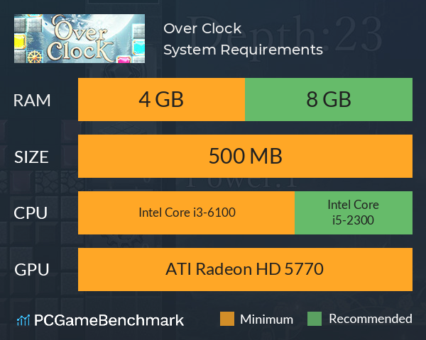 Over Clock System Requirements PC Graph - Can I Run Over Clock Over Clock System Requirements PC Graph - Can I Run Over Clock