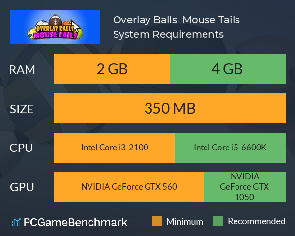 Overlay Balls & Mouse Tails System Requirements PC Graph - Can I Run Overlay Balls & Mouse Tails Overlay Balls & Mouse Tails System Requirements PC Graph - Can I Run Overlay Balls & Mouse Tails