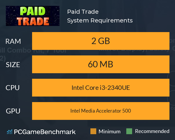 Paid Trade System Requirements PC Graph - Can I Run Paid Trade Paid Trade System Requirements PC Graph - Can I Run Paid Trade