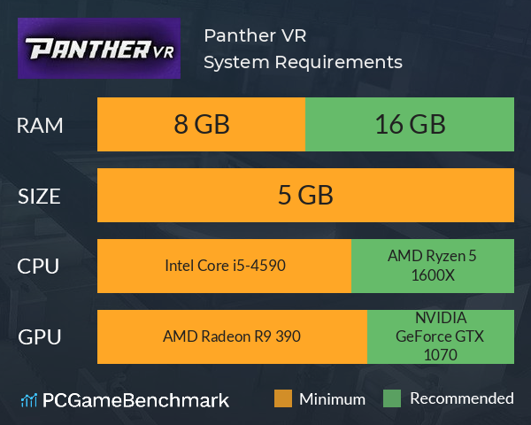 Panther VR System Requirements PC Graph - Can I Run Panther VR Panther VR System Requirements PC Graph - Can I Run Panther VR