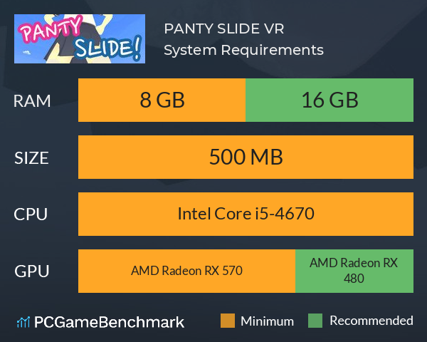 PANTY SLIDE VR System Requirements PC Graph - Can I Run PANTY SLIDE VR PANTY SLIDE VR System Requirements PC Graph - Can I Run PANTY SLIDE VR