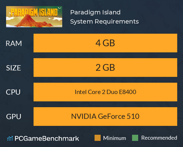 Paradigm Island System Requirements PC Graph - Can I Run Paradigm Island Paradigm Island System Requirements PC Graph - Can I Run Paradigm Island