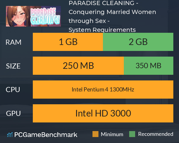 PARADISE CLEANING - Conquering Married Women through Sex - System Requirements PC Graph - Can I Run PARADISE CLEANING - Conquering Married Women through Sex - PARADISE CLEANING - Conquering Married Women through Sex - System Requirements PC Graph - Can I Run PARADISE CLEANING - Conquering Married Women through Sex -