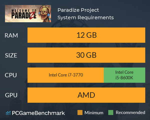 Paradize Project System Requirements PC Graph - Can I Run Paradize Project