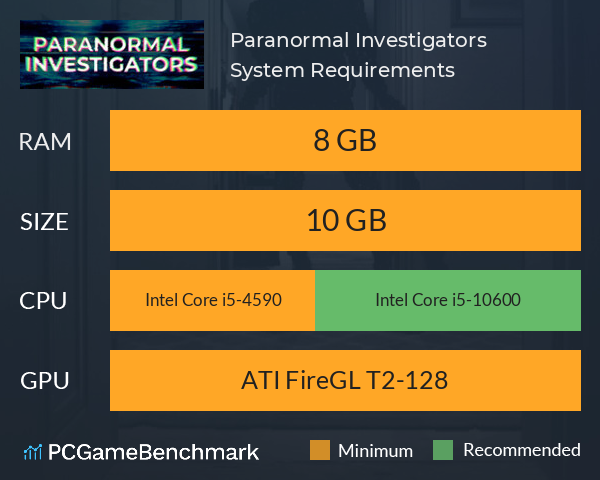 Paranormal Investigators System Requirements PC Graph - Can I Run Paranormal Investigators Paranormal Investigators System Requirements PC Graph - Can I Run Paranormal Investigators
