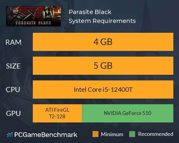 Parasite Black System Requirements PC Graph - Can I Run Parasite Black Parasite Black System Requirements PC Graph - Can I Run Parasite Black