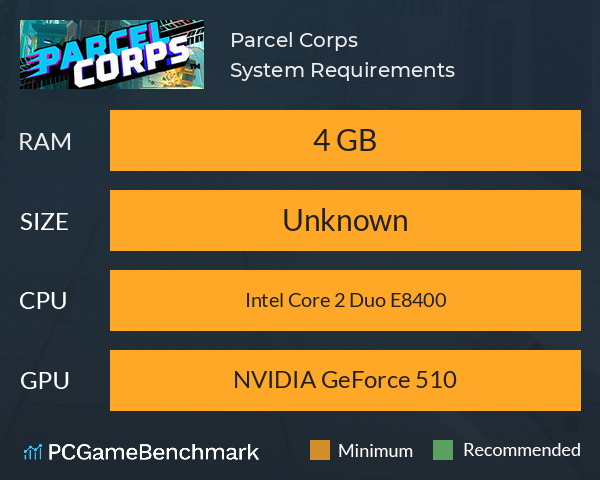 Parcel Corps System Requirements PC Graph - Can I Run Parcel Corps