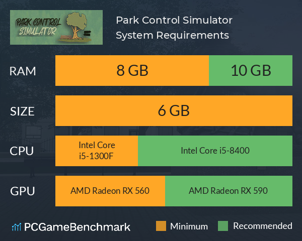 Park Control Simulator System Requirements PC Graph - Can I Run Park Control Simulator