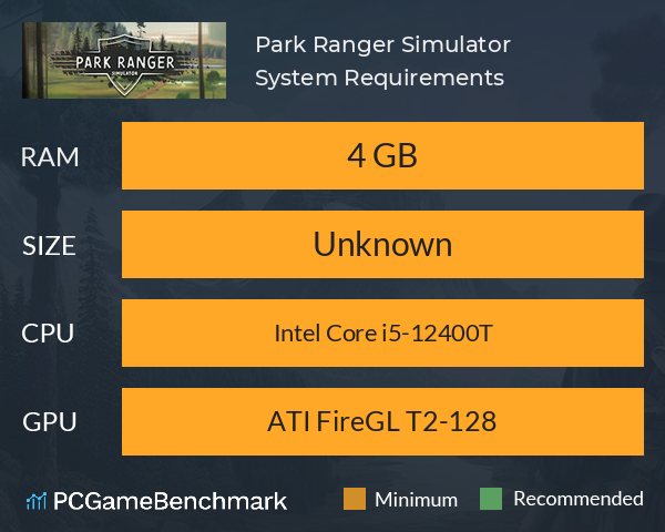 Park Ranger Simulator System Requirements PC Graph - Can I Run Park Ranger Simulator Park Ranger Simulator System Requirements PC Graph - Can I Run Park Ranger Simulator