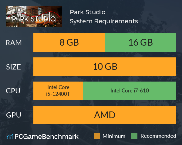 Park Studio System Requirements PC Graph - Can I Run Park Studio Park Studio System Requirements PC Graph - Can I Run Park Studio