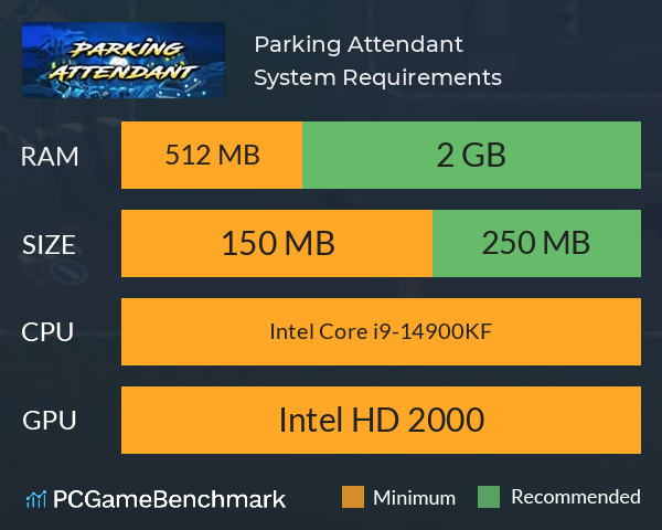 Parking Attendant System Requirements PC Graph - Can I Run Parking Attendant Parking Attendant System Requirements PC Graph - Can I Run Parking Attendant