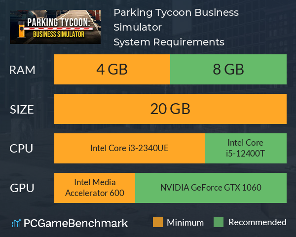 Parking Tycoon: Business Simulator System Requirements PC Graph - Can I Run Parking Tycoon: Business Simulator Parking Tycoon: Business Simulator System Requirements PC Graph - Can I Run Parking Tycoon: Business Simulator