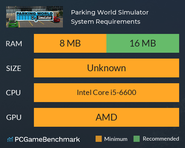 Parking World Simulator System Requirements PC Graph - Can I Run Parking World Simulator