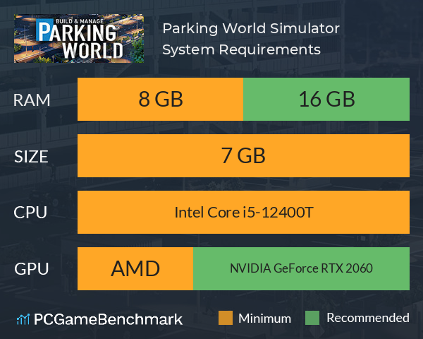 Parking World Simulator System Requirements PC Graph - Can I Run Parking World Simulator