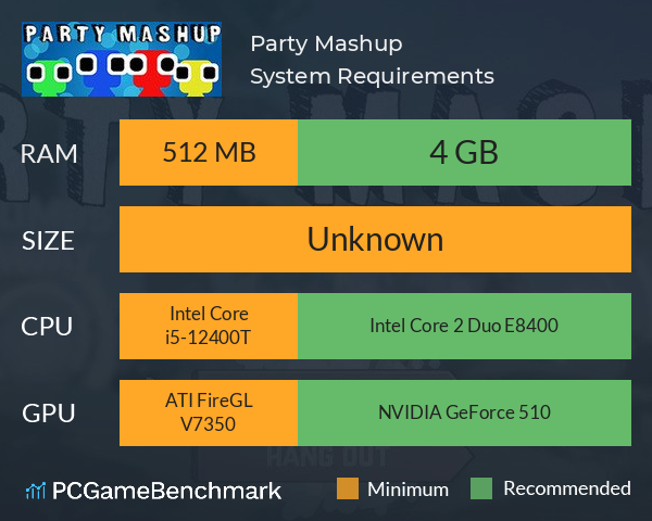 Party Mashup System Requirements PC Graph - Can I Run Party Mashup