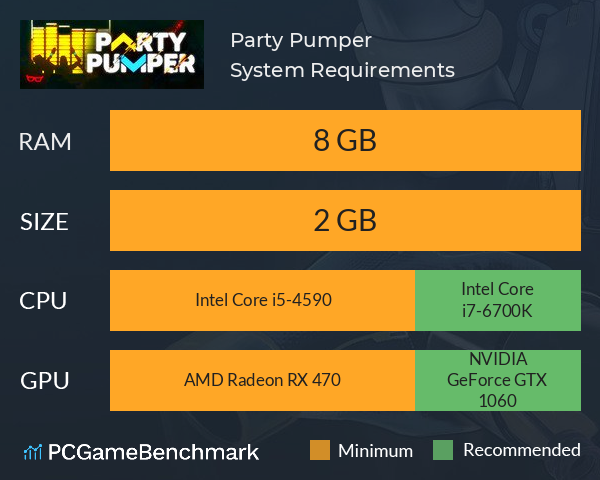 Party Pumper System Requirements PC Graph - Can I Run Party Pumper Party Pumper System Requirements PC Graph - Can I Run Party Pumper