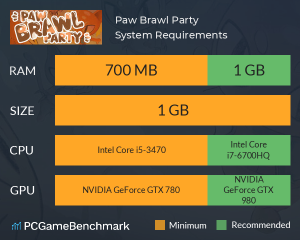 Paw Brawl Party System Requirements PC Graph - Can I Run Paw Brawl Party Paw Brawl Party System Requirements PC Graph - Can I Run Paw Brawl Party