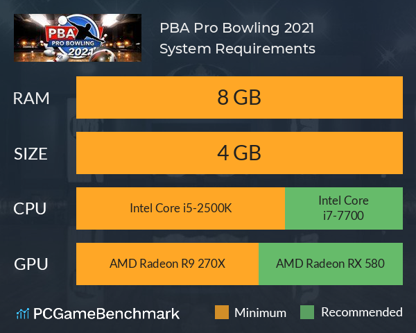 PBA Pro Bowling 2021 System Requirements PC Graph - Can I Run PBA Pro Bowling 2021 PBA Pro Bowling 2021 System Requirements PC Graph - Can I Run PBA Pro Bowling 2021