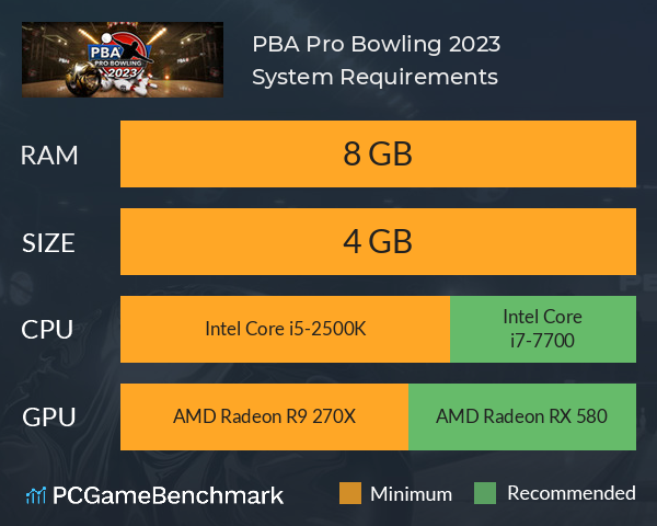 PBA Pro Bowling 2023 System Requirements PC Graph - Can I Run PBA Pro Bowling 2023 PBA Pro Bowling 2023 System Requirements PC Graph - Can I Run PBA Pro Bowling 2023