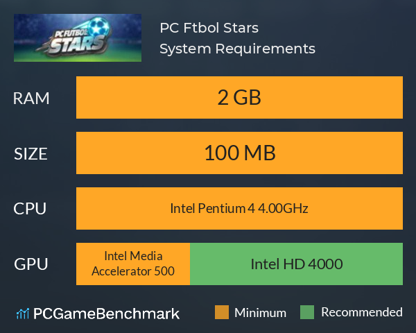 PC Fútbol Stars System Requirements PC Graph - Can I Run PC Fútbol Stars
