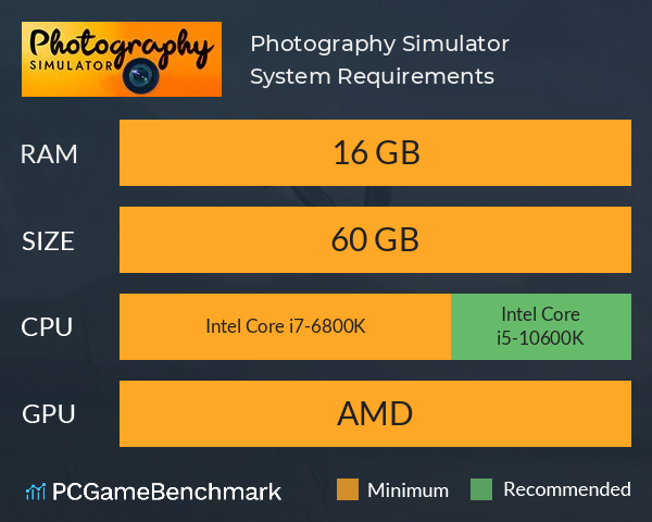 Photography Simulator System Requirements PC Graph - Can I Run Photography Simulator Photography Simulator System Requirements PC Graph - Can I Run Photography Simulator