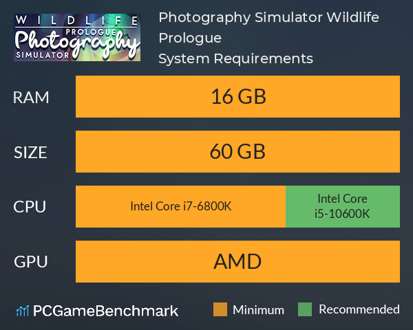Photography Simulator Wildlife Prologue System Requirements PC Graph - Can I Run Photography Simulator Wildlife Prologue