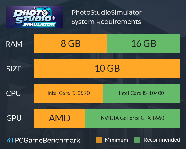 PhotoStudioSimulator System Requirements PC Graph - Can I Run PhotoStudioSimulator PhotoStudioSimulator System Requirements PC Graph - Can I Run PhotoStudioSimulator