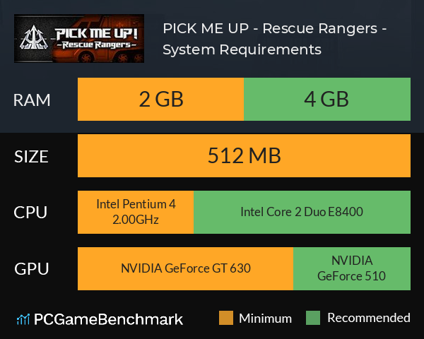 PICK ME UP! - Rescue Rangers - System Requirements PC Graph - Can I Run PICK ME UP! - Rescue Rangers - PICK ME UP! - Rescue Rangers - System Requirements PC Graph - Can I Run PICK ME UP! - Rescue Rangers -