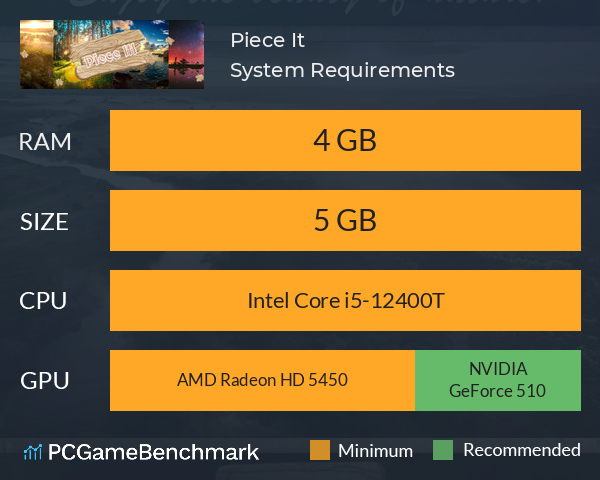 Piece It! System Requirements PC Graph - Can I Run Piece It!