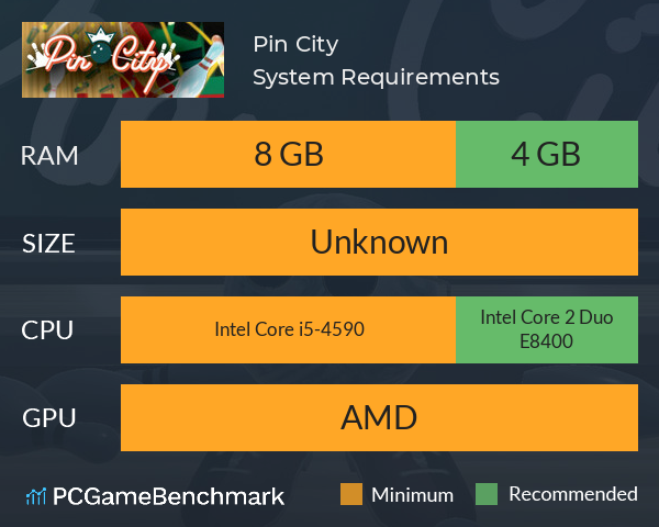 Pin City System Requirements PC Graph - Can I Run Pin City Pin City System Requirements PC Graph - Can I Run Pin City