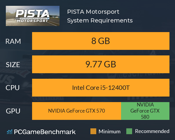 PISTA Motorsport System Requirements PC Graph - Can I Run PISTA Motorsport PISTA Motorsport System Requirements PC Graph - Can I Run PISTA Motorsport