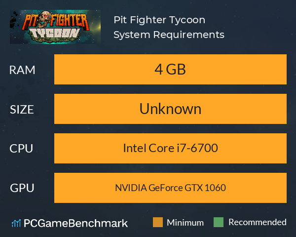 Pit Fighter Tycoon System Requirements PC Graph - Can I Run Pit Fighter Tycoon