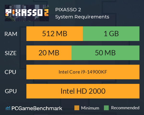 PIXASSO 2 System Requirements PC Graph - Can I Run PIXASSO 2 PIXASSO 2 System Requirements PC Graph - Can I Run PIXASSO 2