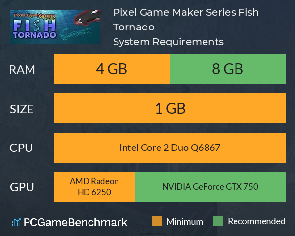 Pixel Game Maker Series Fish Tornado System Requirements PC Graph - Can I Run Pixel Game Maker Series Fish Tornado Pixel Game Maker Series Fish Tornado System Requirements PC Graph - Can I Run Pixel Game Maker Series Fish Tornado
