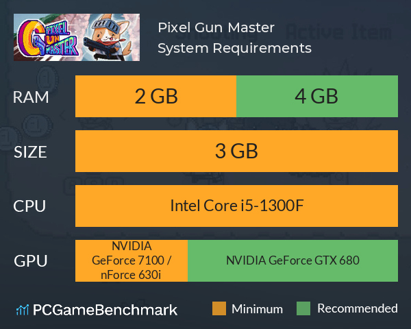 Pixel Gun Master System Requirements PC Graph - Can I Run Pixel Gun Master