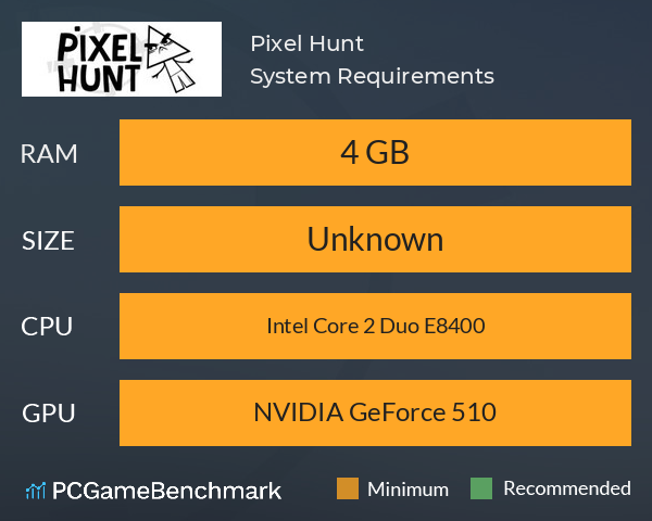 Pixel Hunt System Requirements PC Graph - Can I Run Pixel Hunt Pixel Hunt System Requirements PC Graph - Can I Run Pixel Hunt