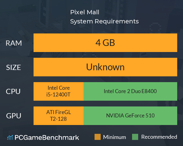 Pixel Mall System Requirements PC Graph - Can I Run Pixel Mall Pixel Mall System Requirements PC Graph - Can I Run Pixel Mall