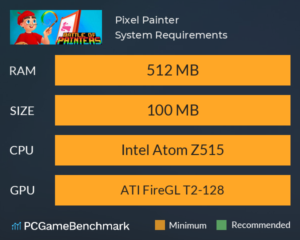 Pixel Painter System Requirements PC Graph - Can I Run Pixel Painter