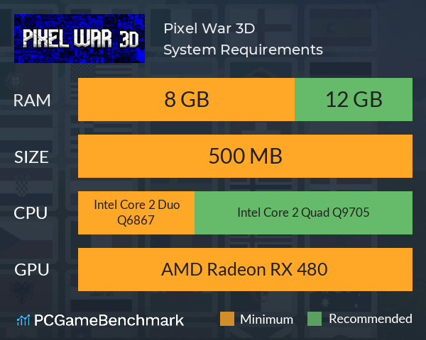 Pixel War 3D System Requirements PC Graph - Can I Run Pixel War 3D Pixel War 3D System Requirements PC Graph - Can I Run Pixel War 3D