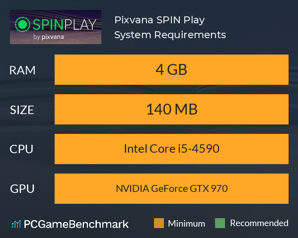 Pixvana SPIN Play System Requirements PC Graph - Can I Run Pixvana SPIN Play