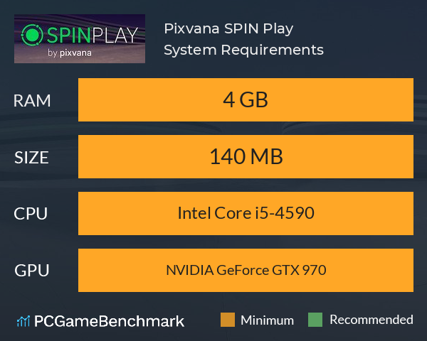Pixvana SPIN Play System Requirements PC Graph - Can I Run Pixvana SPIN Play Pixvana SPIN Play System Requirements PC Graph - Can I Run Pixvana SPIN Play