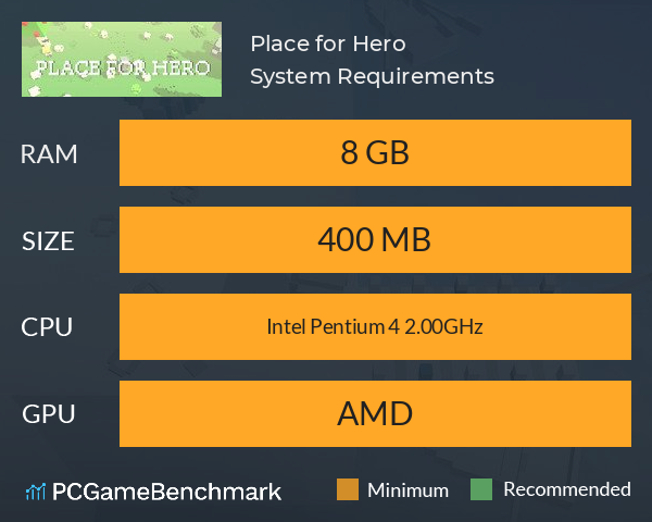 Place for Hero System Requirements PC Graph - Can I Run Place for Hero